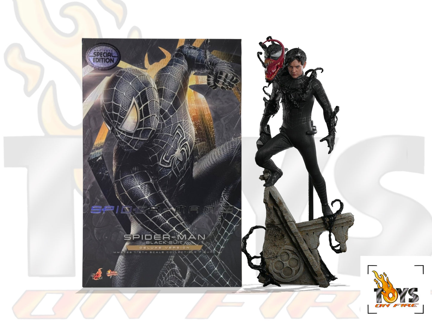 HOT TOYS MMS728B SPIDER-MAN 3 SPIDER-MAN (BLACK SUIT) 1/6TH SCALE COLLECTIBLE FIGURE (DELUXE VERSION)