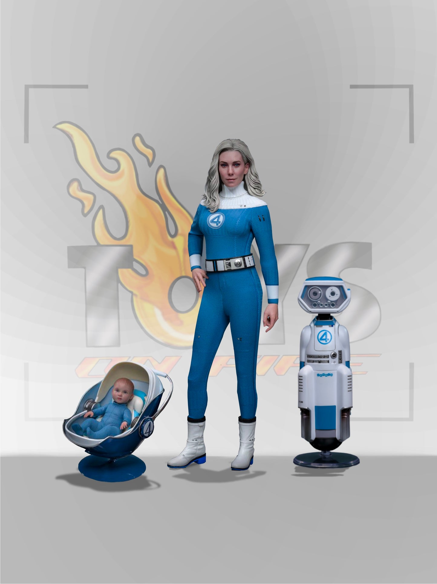 PRE-ORDER HOT TOYS MMS824B THE FANTASTIC FOUR: FIRST STEPS INVISIBLE WOMAN AND H.E.R.B.I.E. DELUXE 1/6TH SCALE COLLECTIBLE SET (SPECIAL EDITION)