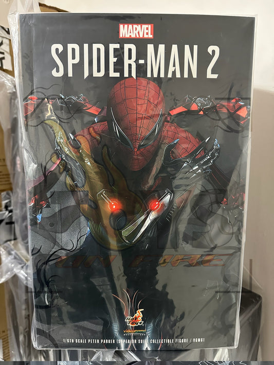 READY🔥 HOT TOYS VGM61 MARVEL'S SPIDER-MAN 2 PETER PARKER (SUPERIOR SUIT) 1/6TH SCALE COLLECTIBLE FIGURE