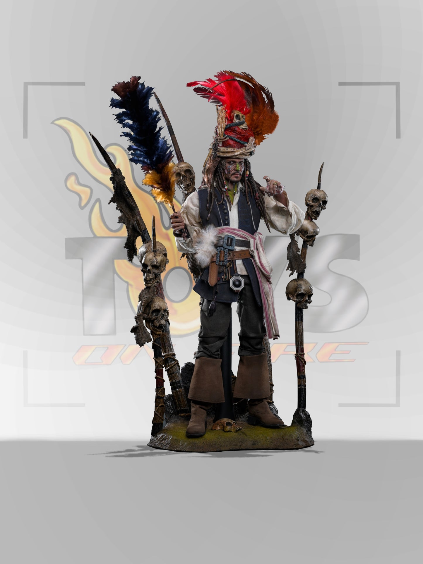 PRE-ORDER HOT TOYS PIRATES OF THE CARIBBEAN: DEAD MAN'S CHEST PELEGOSTOS CHIEF JACK SPARROW 1/6TH SCALE COLLECTIBLE FIGURE