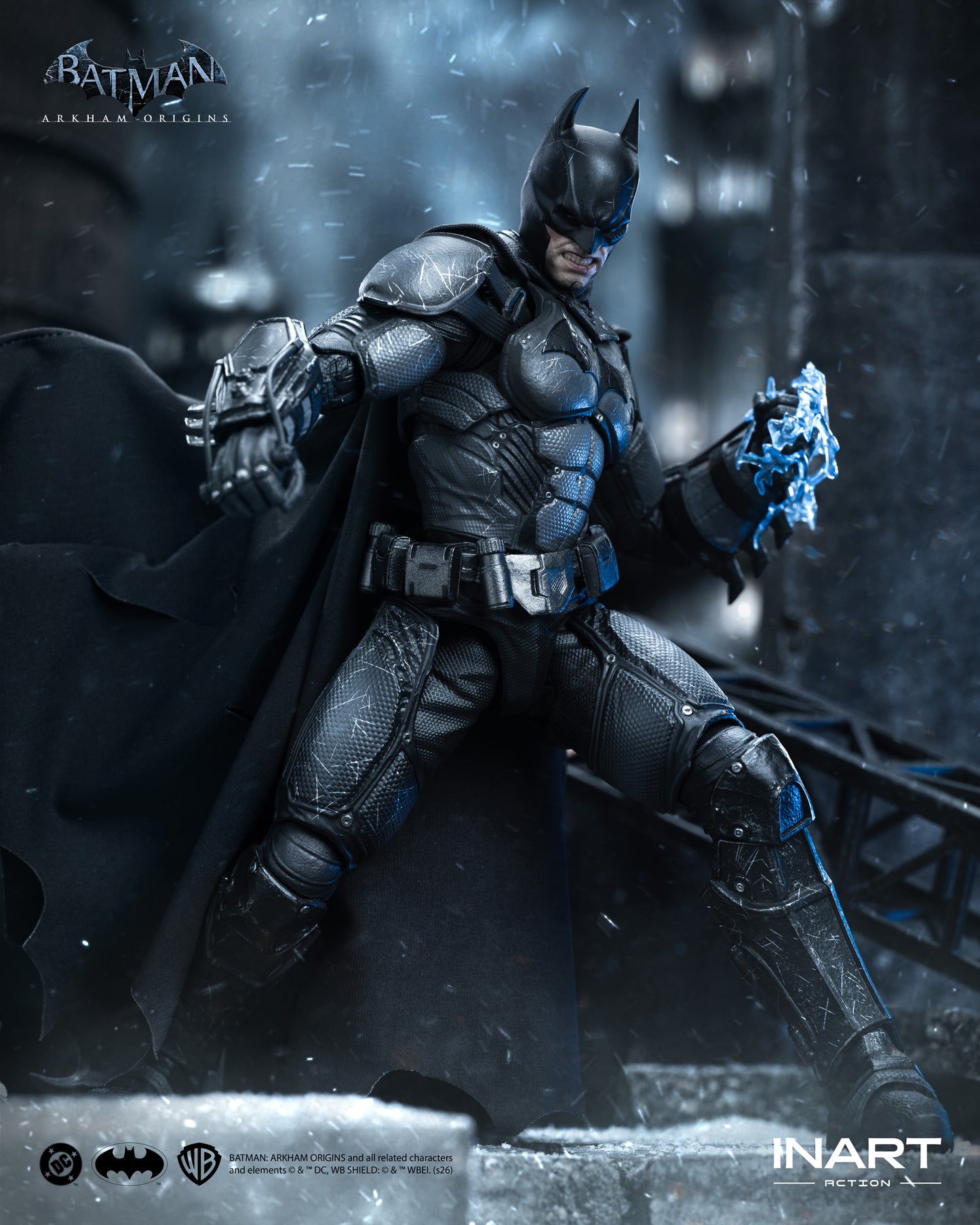 PRE-ORDER INART Action– Batman: Arkham Origins –  Batman (Battle Damaged Version) 1/12 Action Figure