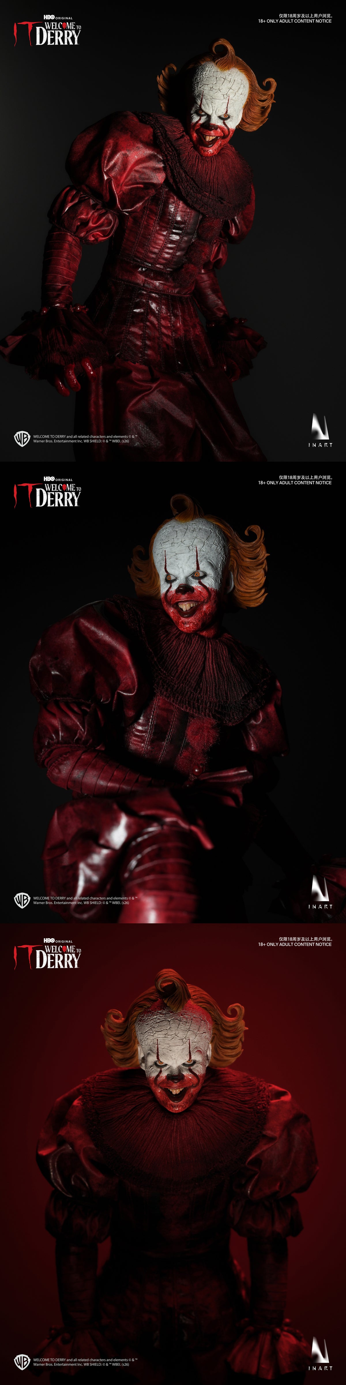 PRE-ORDER INART Ag A045 INART - IT: Welcome to Derry Season 1 - Pennywise (Bloody Version) 1/6 Collectible Figure
