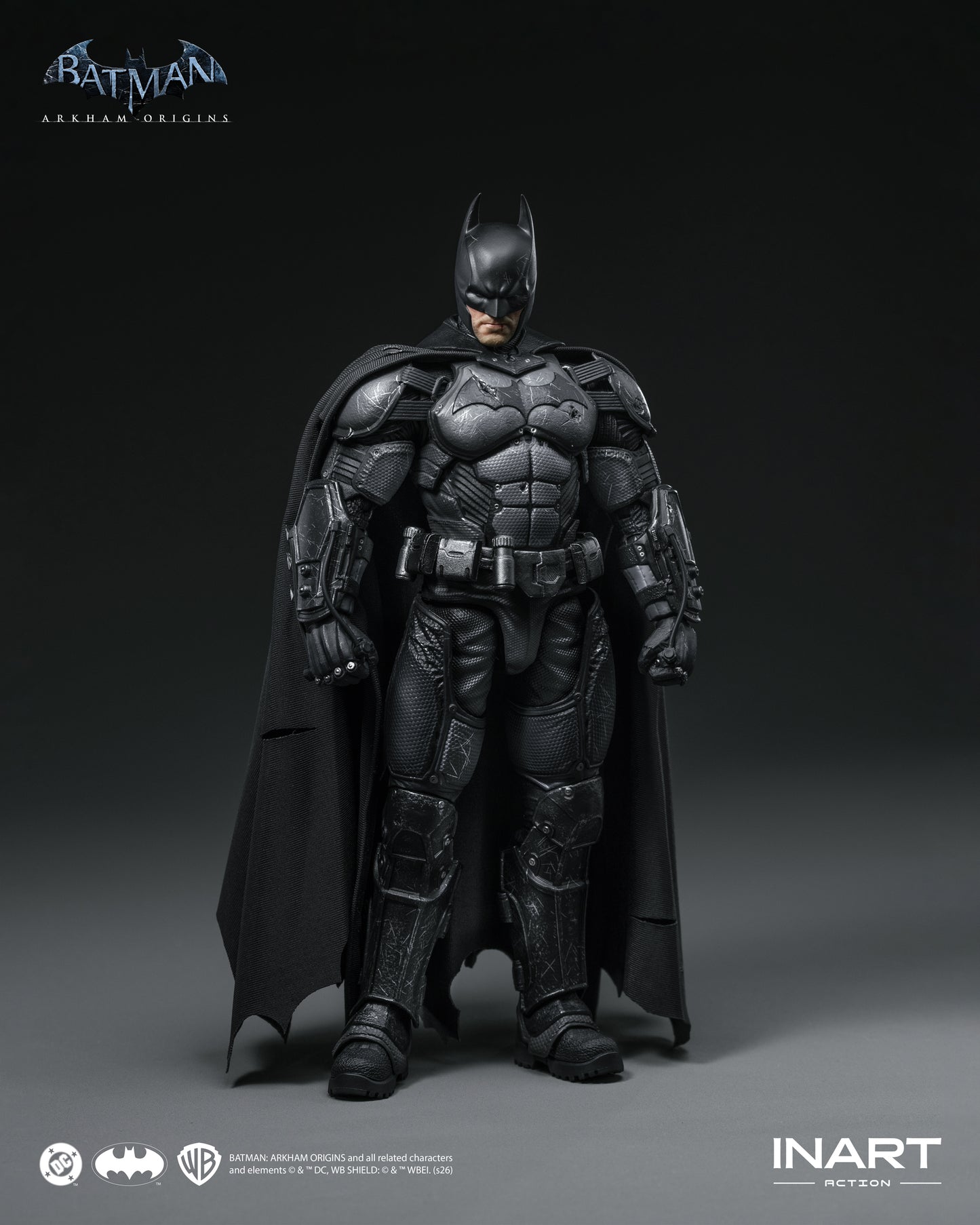 PRE-ORDER INART Action– Batman: Arkham Origins –  Batman (Battle Damaged Version) 1/12 Action Figure