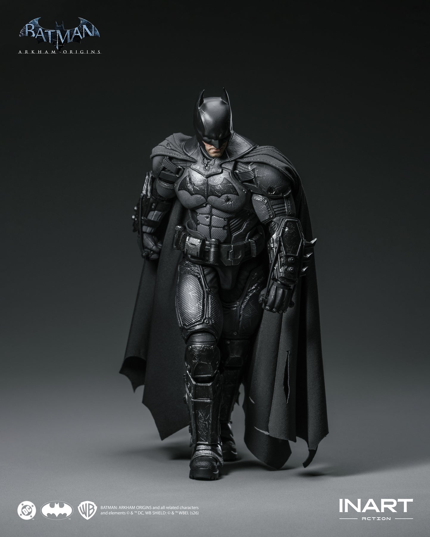 PRE-ORDER INART Action– Batman: Arkham Origins –  Batman (Battle Damaged Version) 1/12 Action Figure
