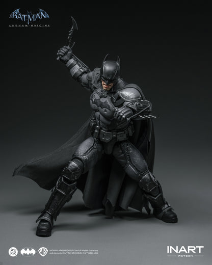 PRE-ORDER INART Action– Batman: Arkham Origins –  Batman (Battle Damaged Version) 1/12 Action Figure