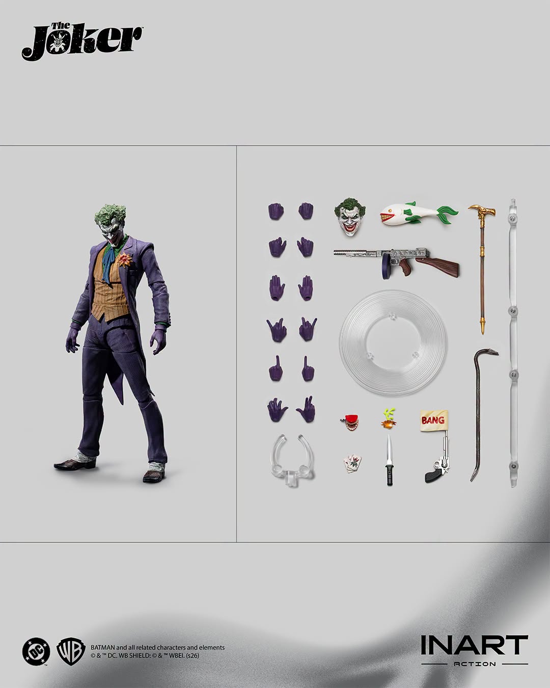 PRE-ORDER INART Action MAG C0005 - The Joker 1/12 Scale Action Figure