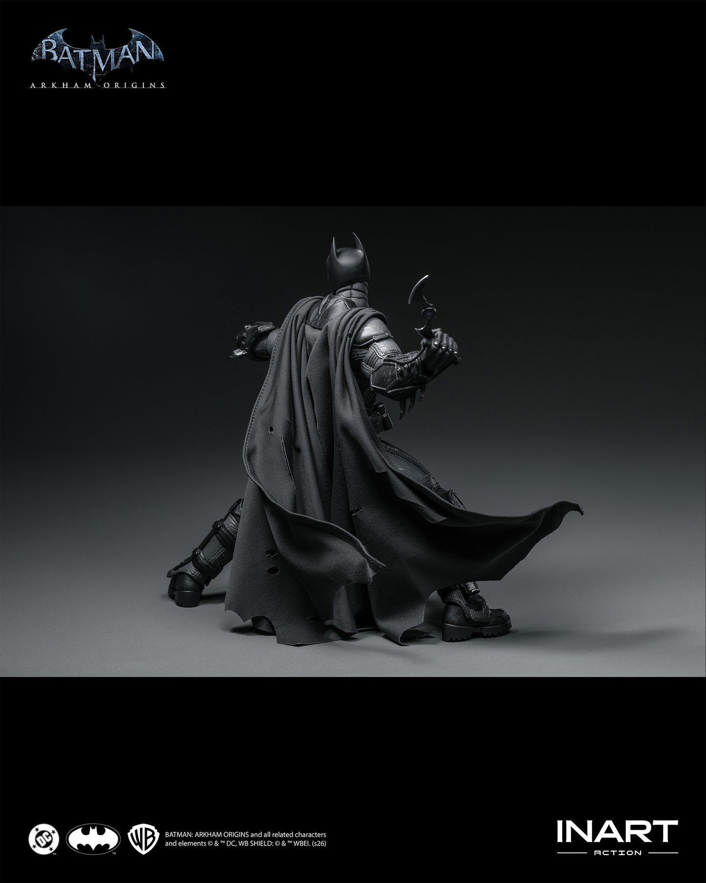 PRE-ORDER INART Action– Batman: Arkham Origins –  Batman (Battle Damaged Version) 1/12 Action Figure