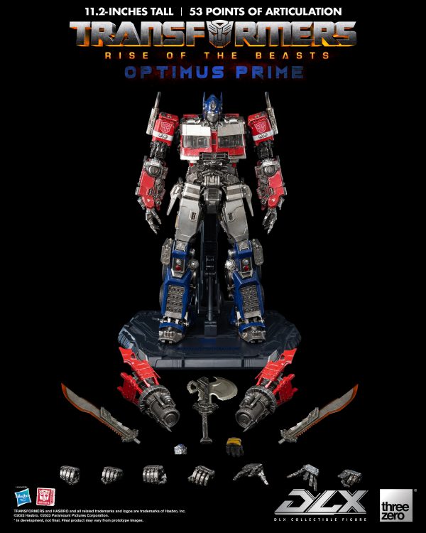 Three Zero Transformers: Rise of the Beasts DLX Optimus Prime