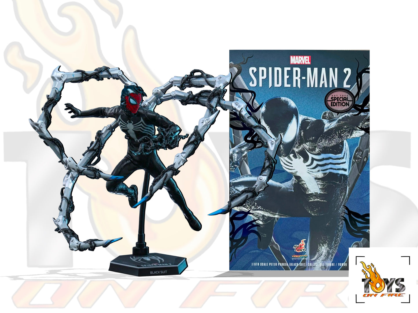 HOT TOYS VGM56B MARVEL'S SPIDER-MAN 2 PETER PARKER (BLACK SUIT) 1/6TH SCALE COLLECTIBLE FIGURE