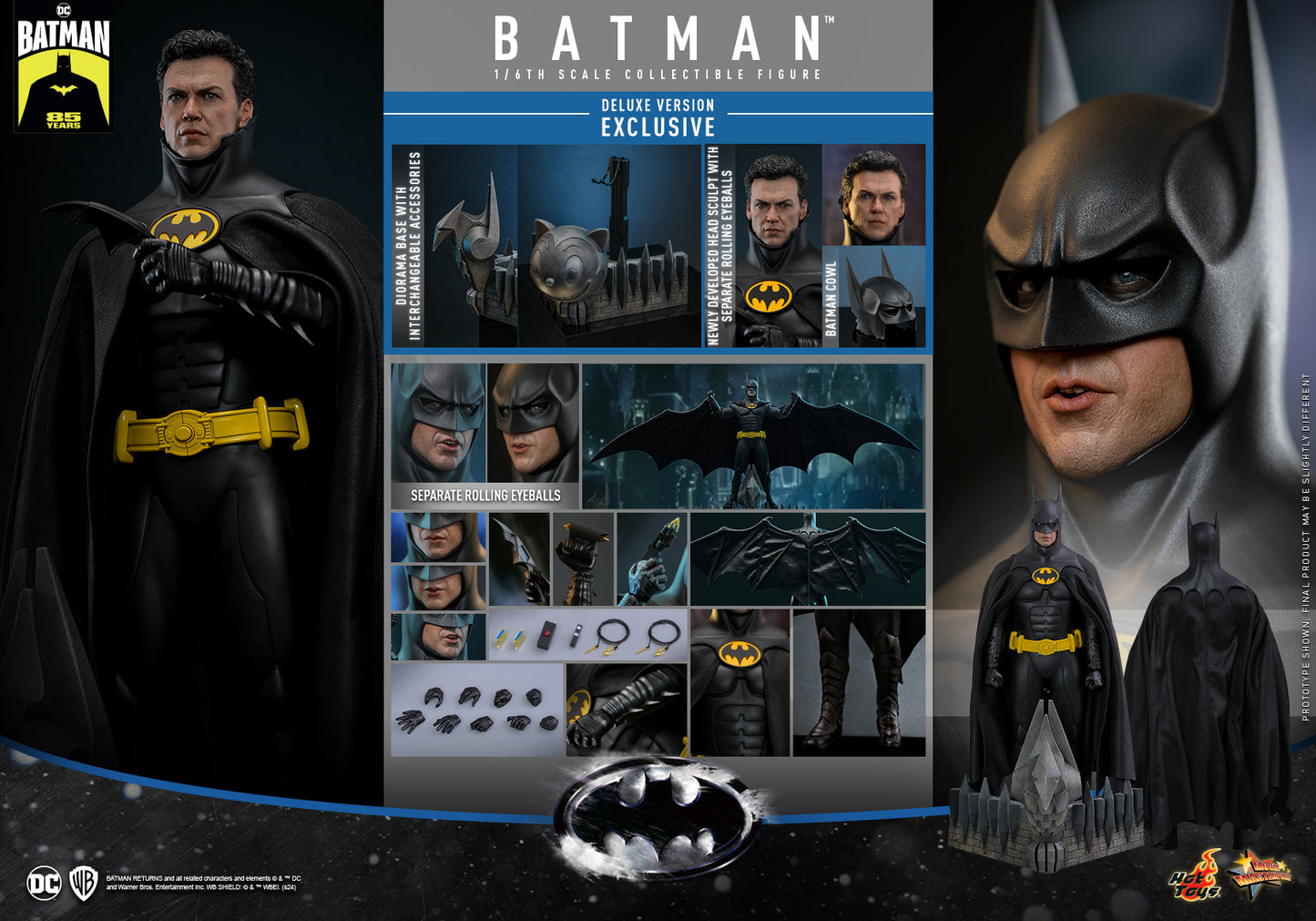 PRE-ORDER 2ND BATCH HOT TOYS MMS770 “BATMAN RETURNS” 1/6TH SCALE BATMAN COLLECTIBLE FIGURE (DELUXE VERSION)