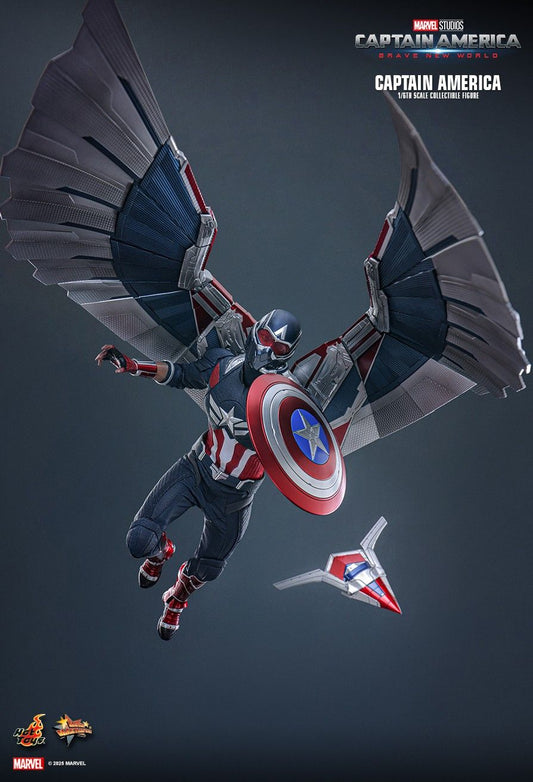 PRE-ORDER HOT TOYS MMS779 CAPTAIN AMERICA: BRAVE NEW WORLD CAPTAIN AMERICA 1/6TH SCALE COLLECTIBLE FIGURE