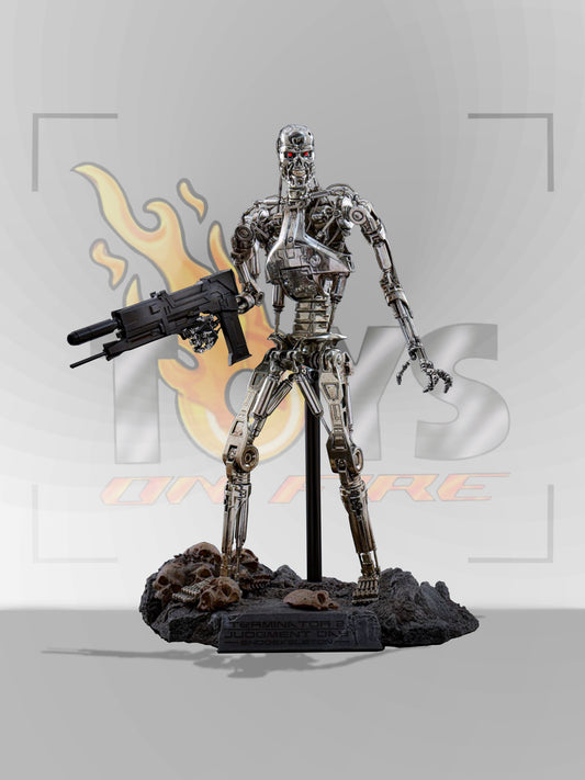 PRE-ORDER HOT TOYS MMS840D77 TERMINATOR 2: JUDGEMENT DAY DIECAST ENDOSKELETON (BATTLE DAMAGED) 1/6TH COLLECTIBLE FIGURE