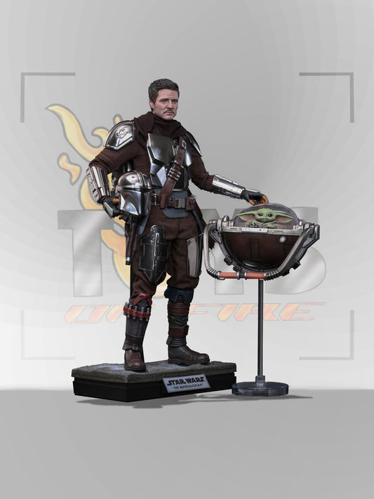 PRE-ORDER HOT TOYS MMS872 STAR WARS: THE MANDALORIAN & GROGU THE MANDALORIAN AND GROGU (DELUXE VERSION) 1/6TH SCALE COLLECTIBLE SET