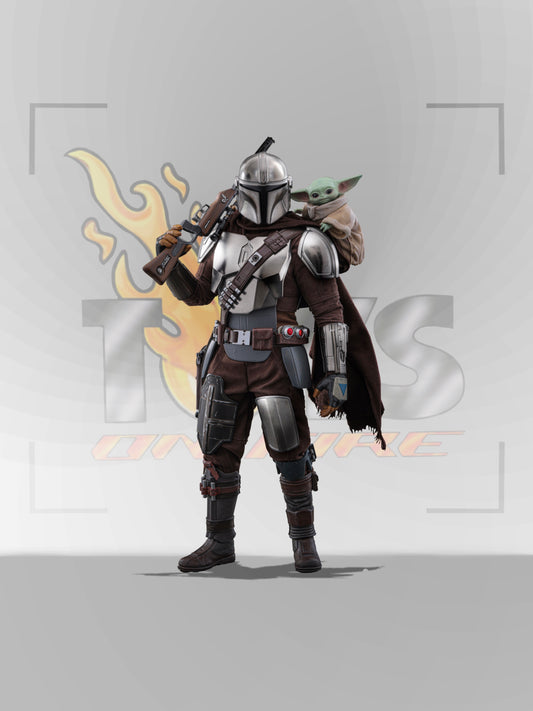 PRE-ORDER HOT TOYS MMS871 STAR WARS: THE MANDALORIAN & GROGU THE MANDALORIAN AND GROGU 1/6TH SCALE COLLECTIBLE SET