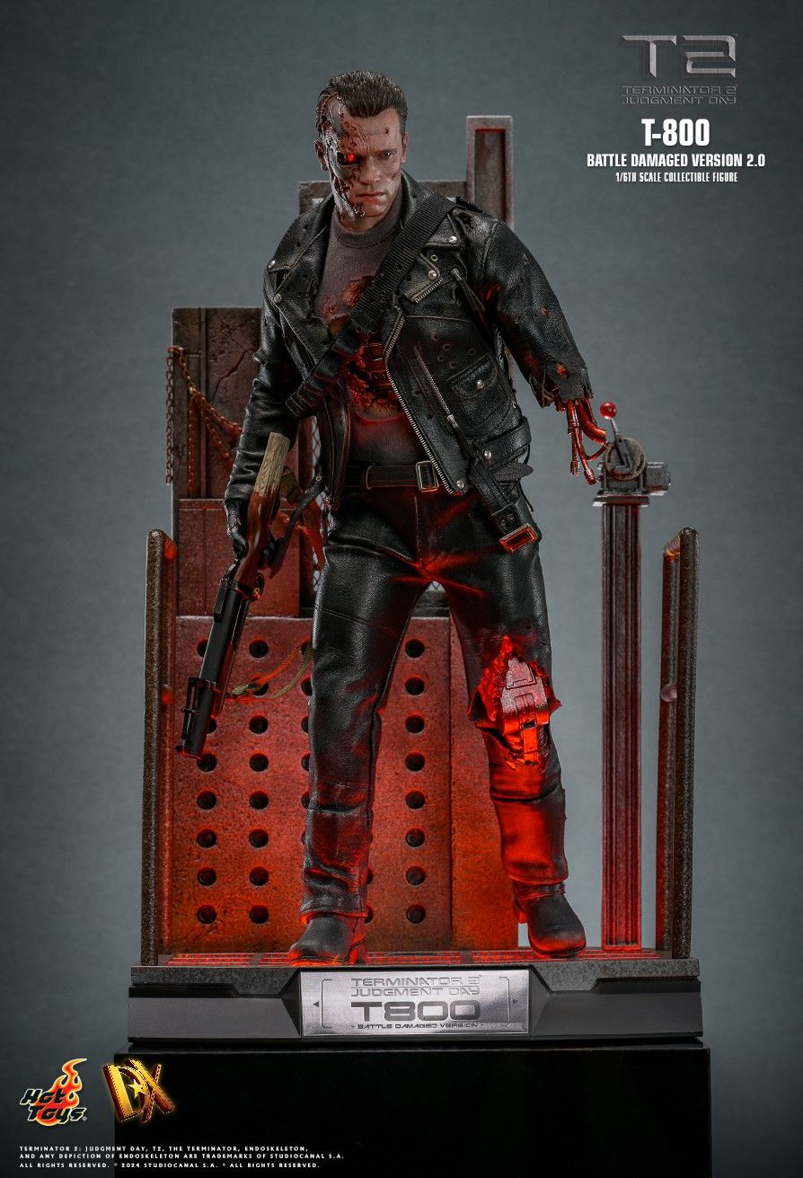 PRE-ORDER 2ND BATCH HOT TOYS DX46 TERMINATOR 2: JUDGMENT DAY T-800 (BATTLE DAMAGED VERSION 2.0) 1/6TH SCALE COLLECTIBLE FIGURE