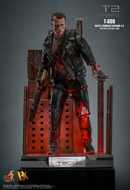 PRE-ORDER 2ND BATCH HOT TOYS DX46 TERMINATOR 2: JUDGMENT DAY T-800 (BATTLE DAMAGED VERSION 2.0) 1/6TH SCALE COLLECTIBLE FIGURE