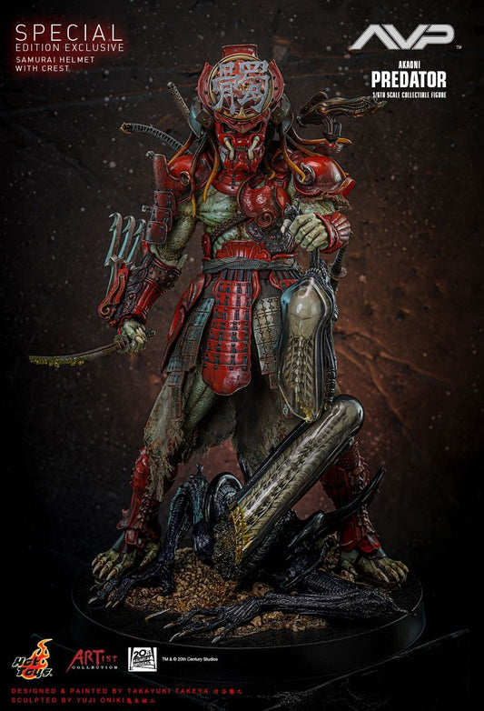 PRE-ORDER HOT TOYS AC06B ALIEN VS. PREDATOR AKAONI SAMURAI PREDATOR 1/6TH SCALE COLLECTIBLE FIGURE