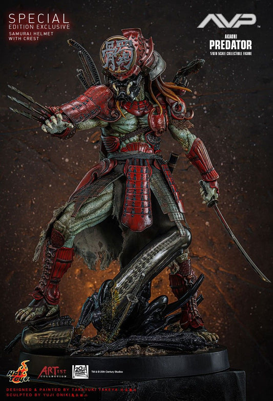 PRE-ORDER HOT TOYS AC06B ALIEN VS. PREDATOR AKAONI SAMURAI PREDATOR 1/6TH SCALE COLLECTIBLE FIGURE