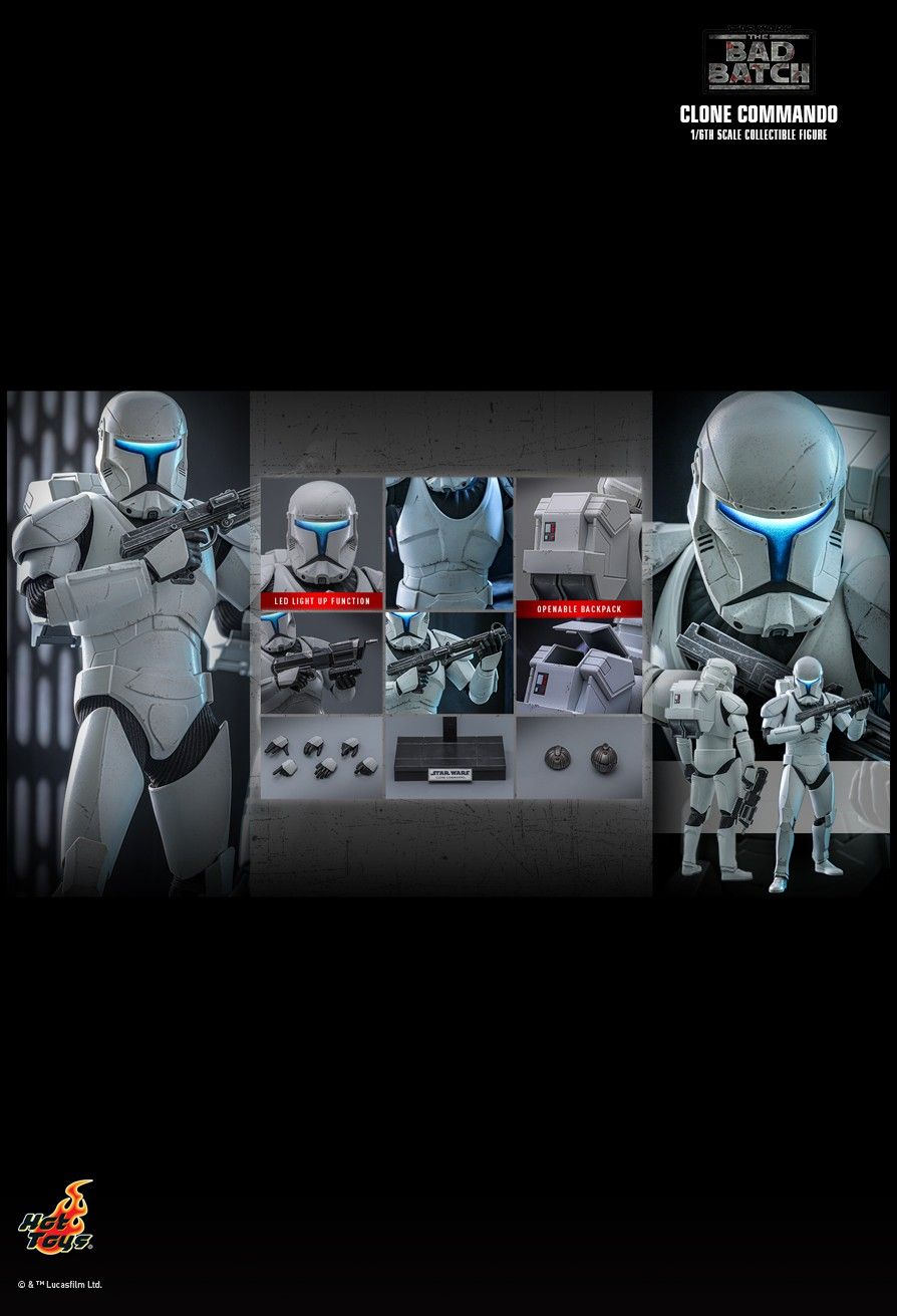 PRE-ORDER 2ND BATCH HOT TOYS TMS131 STAR WARS: THE BAD BATCH CLONE COMMANDO 1/6TH SCALE COLLECTIBLE FIGURE