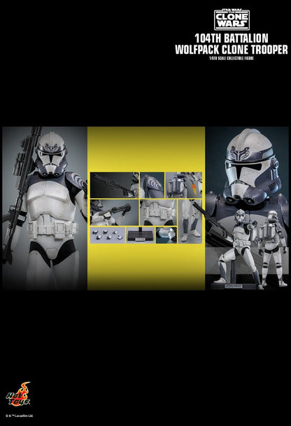 PRE-ORDER 2ND BATCH HOT TOYS TMS142 STAR WARS: THE CLONE WARS 104TH BATTALION WOLFPACK CLONE TROOPER 1/6TH SCALE COLLECTIBLE FIGURE