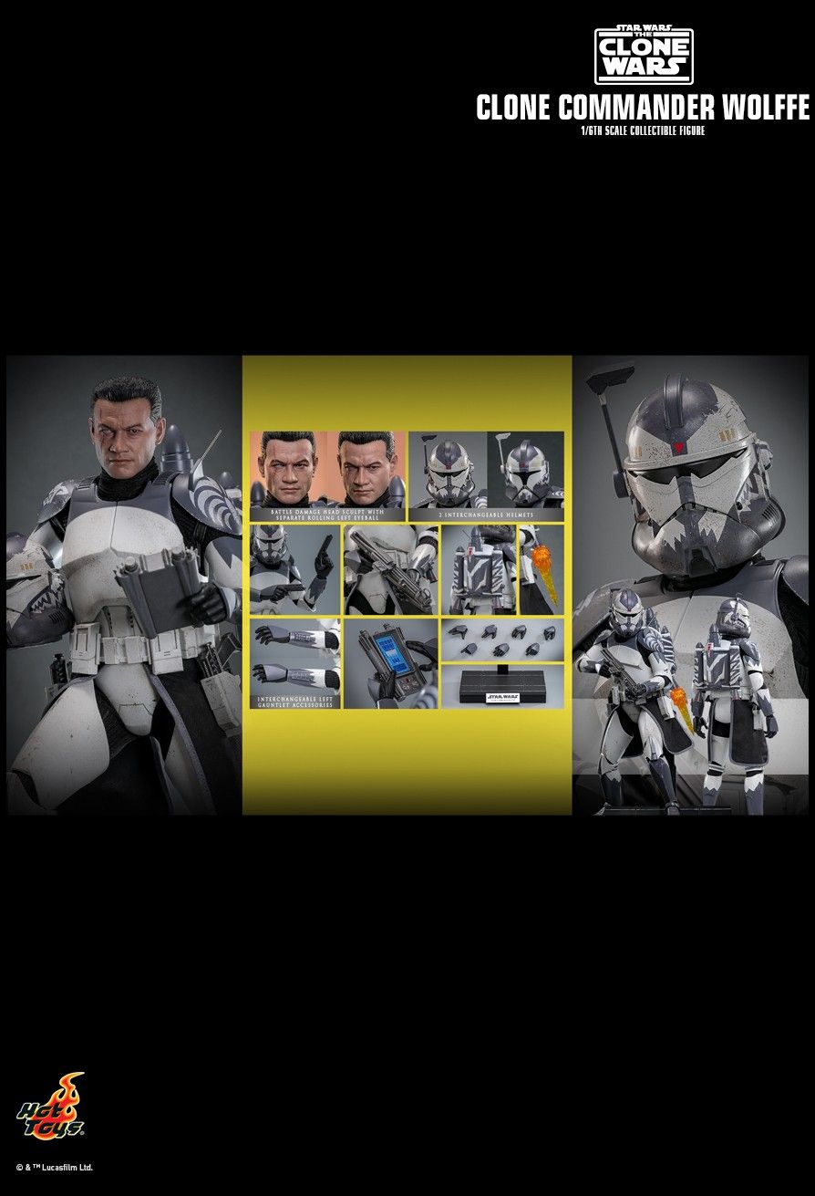 PRE-ORDER 2ND BATCH HOT TOYS TMS141 STAR WARS: THE CLONE WAR CLONE COMMANDER WOLFFE 1/6TH SCALE COLLECTIBLE FIGURE