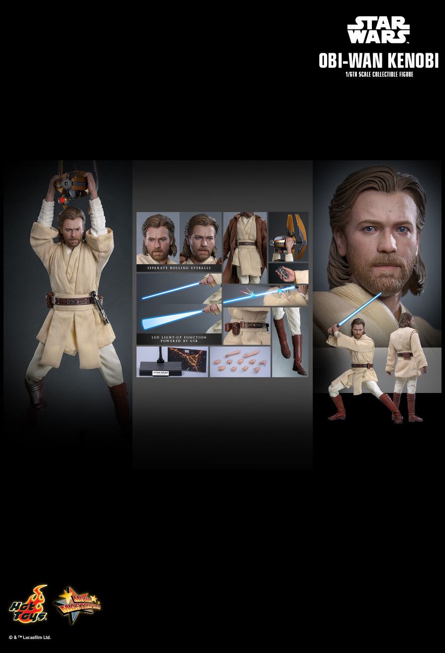 PRE-ORDER HOT TOYS MMS808 STAR WARS: ATTACK OF THE CLONES OBI-WAN KENOBI 1/6TH SCALE COLLECTIBLE FIGURE